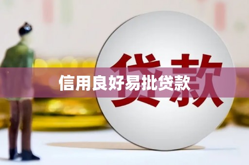惠东信用良好易批贷款
