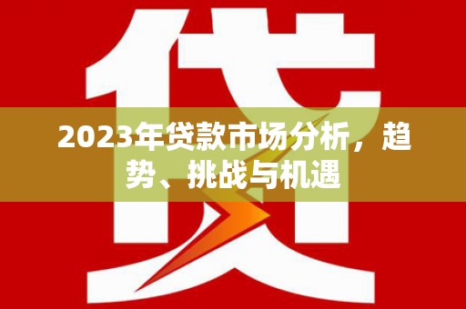 惠东2023年贷款市场分析，趋势、挑战与机遇
