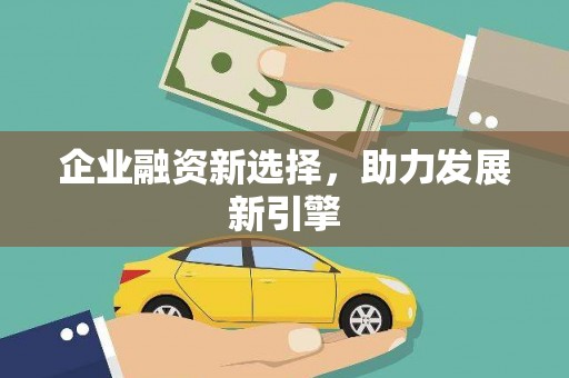 惠东企业融资新选择，助力发展新引擎