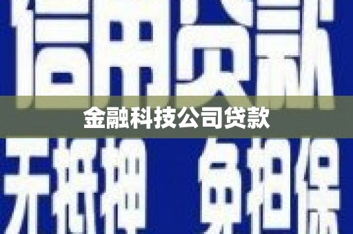惠东金融科技公司贷款