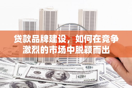 惠东贷款品牌建设，如何在竞争激烈的市场中脱颖而出