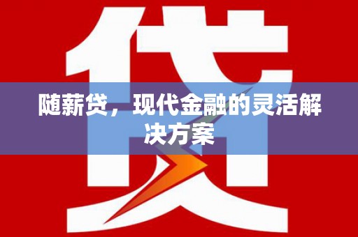 惠东随薪贷，现代金融的灵活解决方案