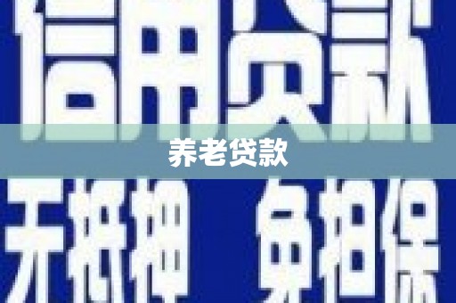 惠东养老贷款
