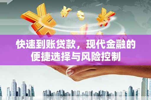 惠东快速到账贷款，现代金融的便捷选择与风险控制