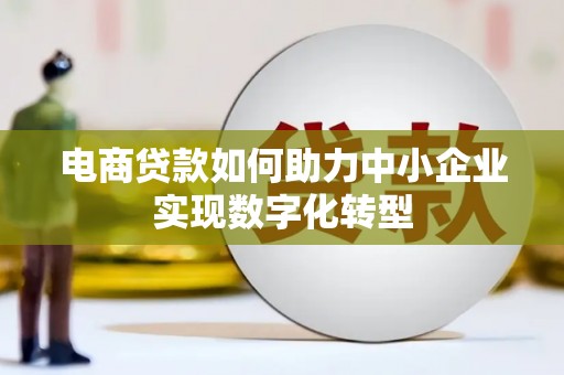 惠东电商贷款如何助力中小企业实现数字化转型