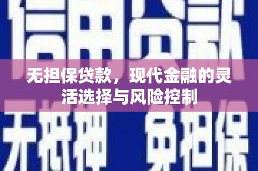 惠东无担保贷款，现代金融的灵活选择与风险控制