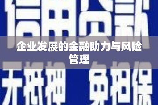 惠东企业发展的金融助力与风险管理
