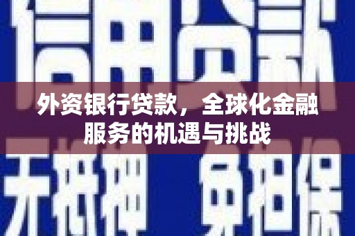 惠东外资银行贷款，全球化金融服务的机遇与挑战