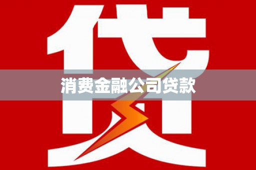 惠东消费金融公司贷款