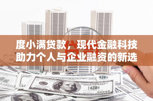 惠东度小满贷款，现代金融科技助力个人与企业融资的新选择