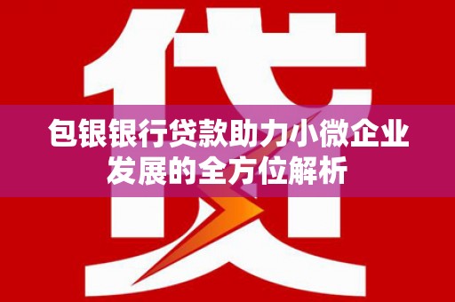 惠东包银银行贷款助力小微企业发展的全方位解析