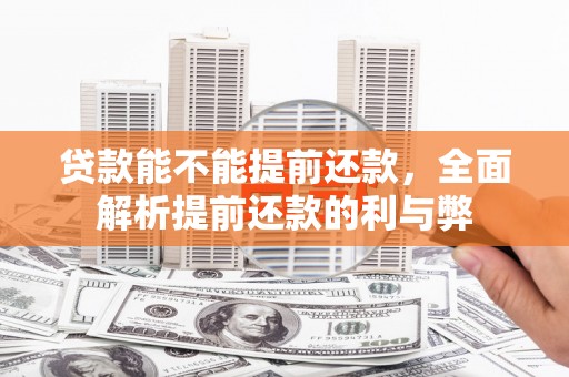 惠东贷款能不能提前还款，全面解析提前还款的利与弊