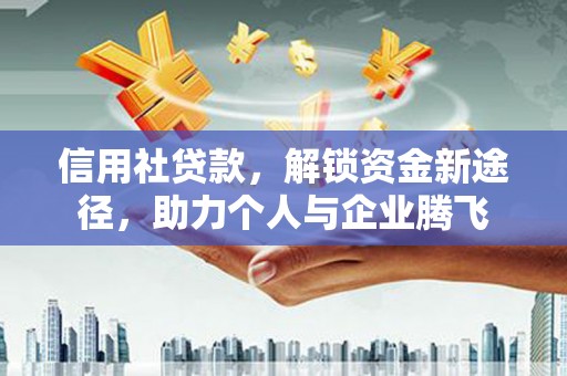 惠东信用社贷款，解锁资金新途径，助力个人与企业腾飞