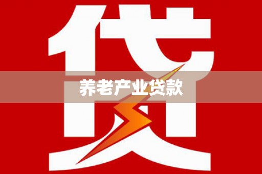 惠东养老产业贷款