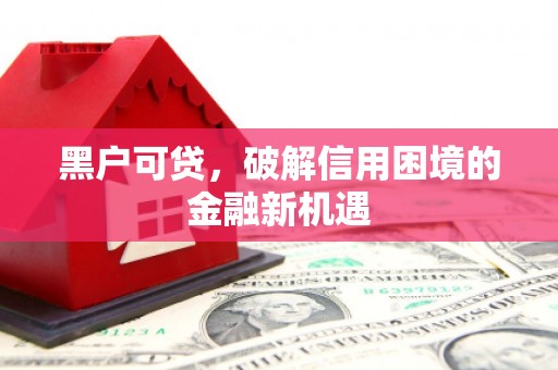 惠东黑户可贷，破解信用困境的金融新机遇