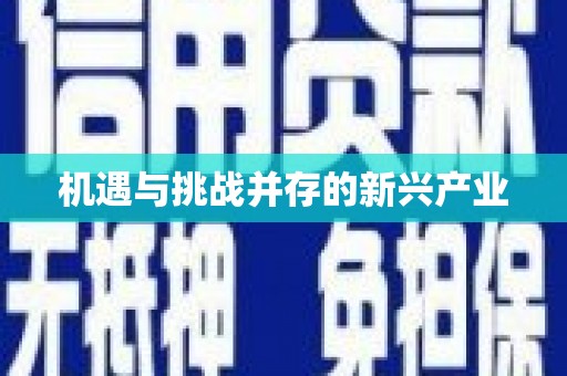 惠东机遇与挑战并存的新兴产业