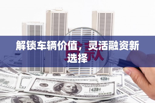 惠东解锁车辆价值，灵活融资新选择
