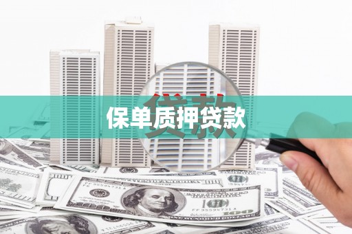 惠东保单质押贷款