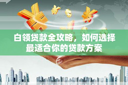 惠东白领贷款全攻略，如何选择最适合你的贷款方案